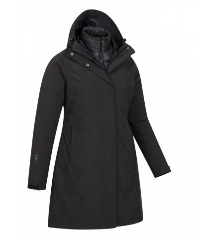 Alaskan Womens Long 3 in 1 Jacket Jet Black $83.30 Jackets