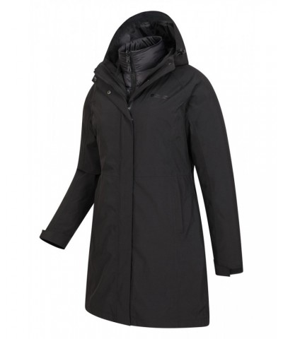 Alaskan Womens Long 3 in 1 Jacket Jet Black $83.30 Jackets