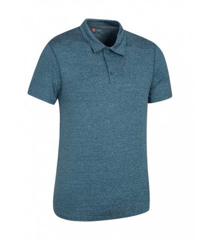 Mens Agra Stripe Polo Petrol $19.46 Tops