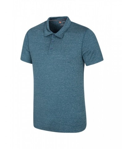 Mens Agra Stripe Polo Petrol $19.46 Tops