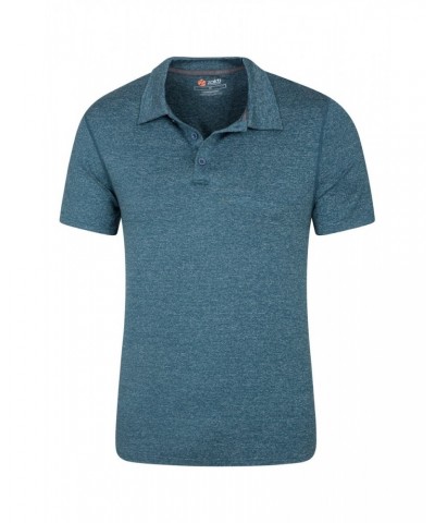 Mens Agra Stripe Polo Petrol $19.46 Tops