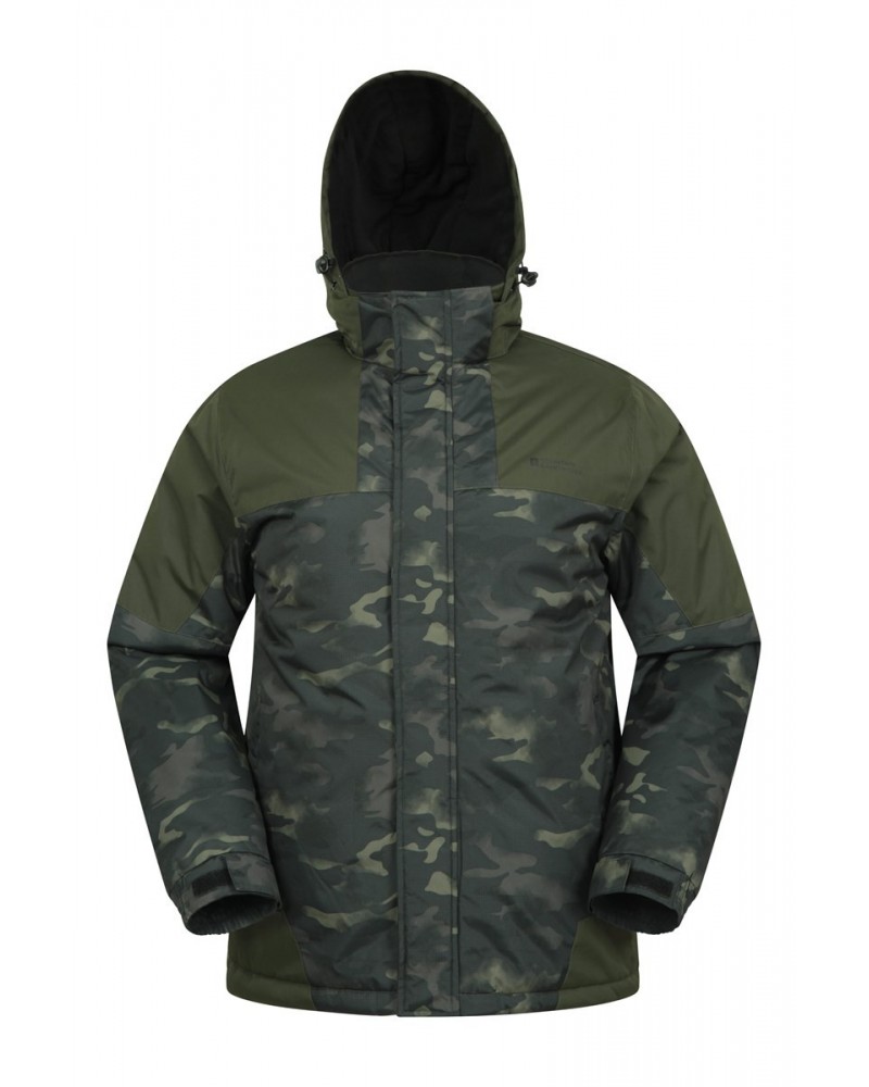 Shadow Mens Printed Ski Jacket Khaki $24.20 Jackets