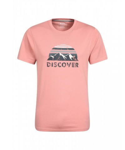 Discover Mens Organic Cotton T-Shirt Light Pink $14.74 Tops