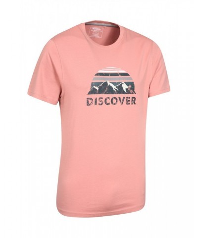 Discover Mens Organic Cotton T-Shirt Light Pink $14.74 Tops