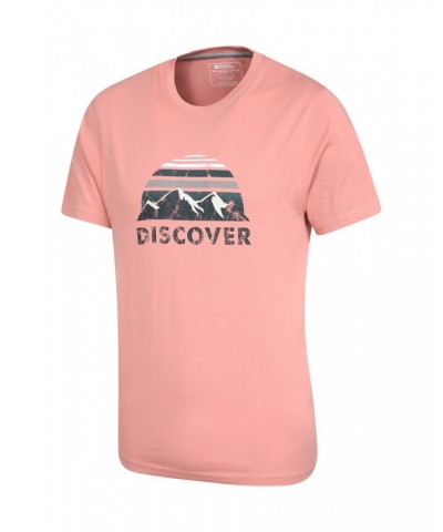 Discover Mens Organic Cotton T-Shirt Light Pink $14.74 Tops