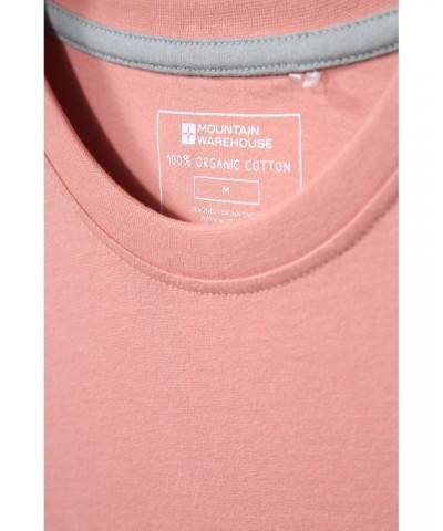 Discover Mens Organic Cotton T-Shirt Light Pink $14.74 Tops