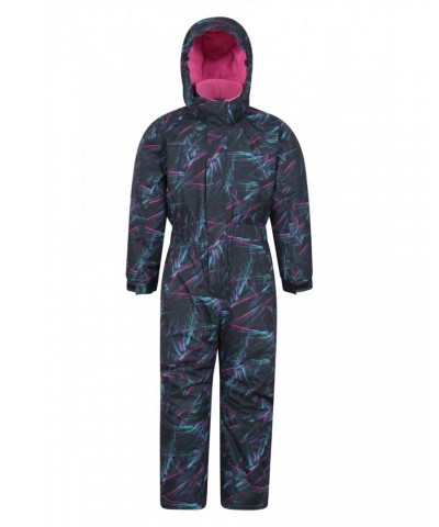 Cloud Printed Kids Waterproof All in One Snowsuit Black $28.20 Jackets