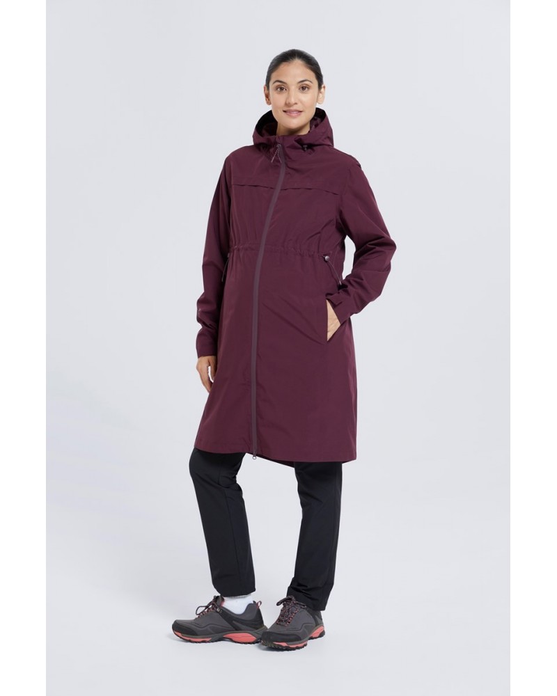 Hilltop Maternity Lightweight Waterproof Jacket Burgundy $33.59 Jackets