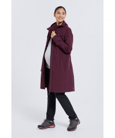 Hilltop Maternity Lightweight Waterproof Jacket Burgundy $33.59 Jackets