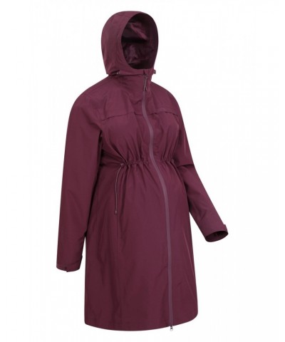 Hilltop Maternity Lightweight Waterproof Jacket Burgundy $33.59 Jackets