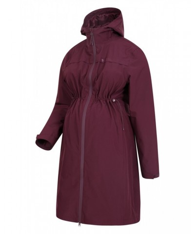 Hilltop Maternity Lightweight Waterproof Jacket Burgundy $33.59 Jackets