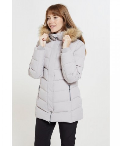 Isla II Womens Long Down Jacket Light Beige $53.90 Jackets