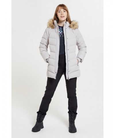 Isla II Womens Long Down Jacket Light Beige $53.90 Jackets