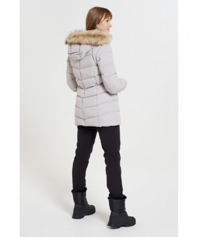 Isla II Womens Long Down Jacket Light Beige $53.90 Jackets