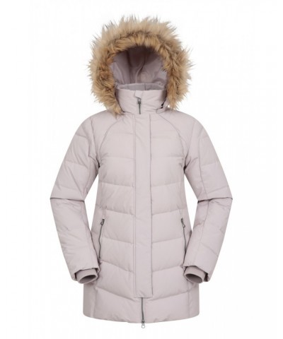 Isla II Womens Long Down Jacket Light Beige $53.90 Jackets