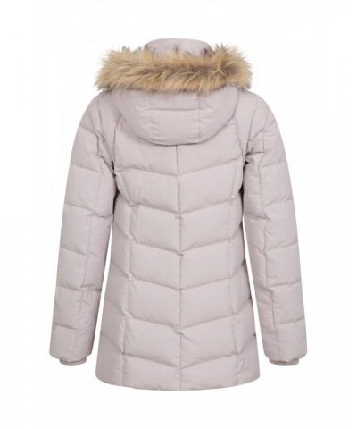 Isla II Womens Long Down Jacket Light Beige $53.90 Jackets