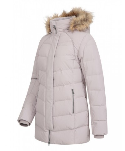 Isla II Womens Long Down Jacket Light Beige $53.90 Jackets