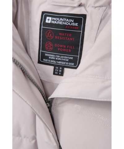 Isla II Womens Long Down Jacket Light Beige $53.90 Jackets