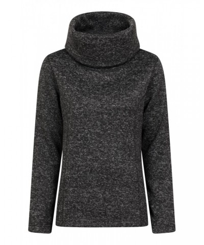 Idris II Womens Cowl Neck Fleece Charcoal $19.79 Fleece