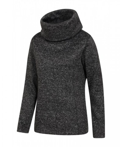 Idris II Womens Cowl Neck Fleece Charcoal $19.79 Fleece