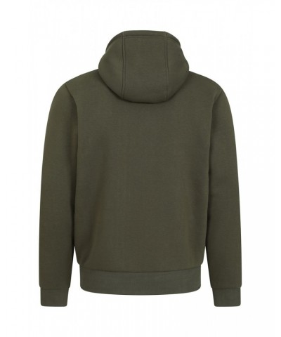 Dalton Mens Sherpa Lined Hoodie Dark Khaki $24.00 Tops