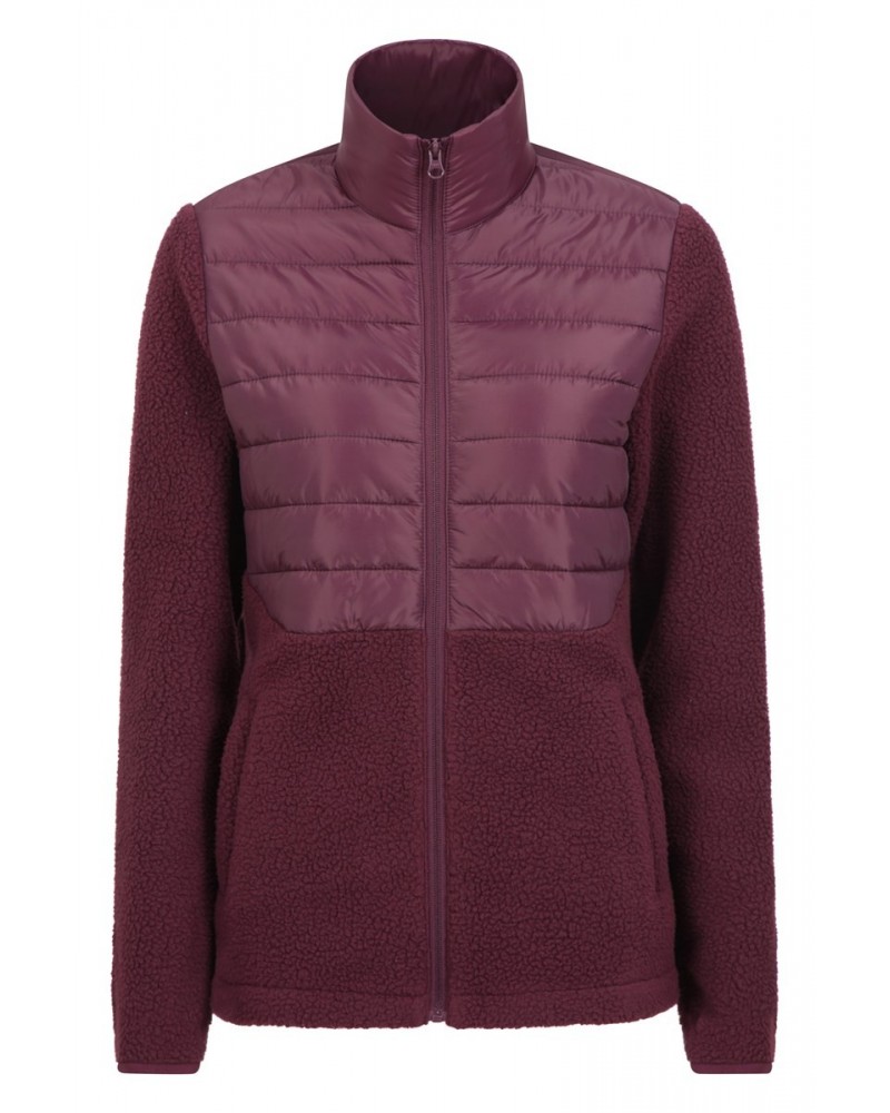 Dale Womens Insulated Fleece Jacket Burgundy $16.80 Fleece