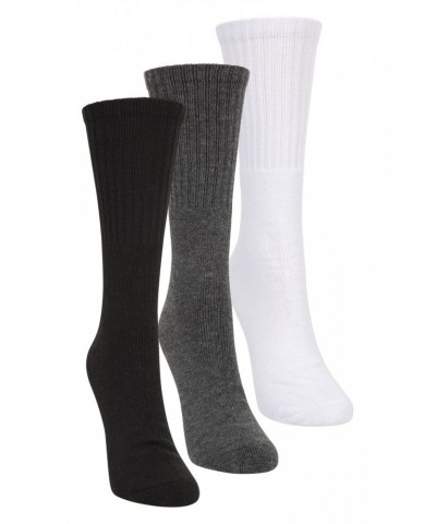 Outdoor Womens Mid-Calf Hiking Socks 3-Pack Grey $10.19 Accessories