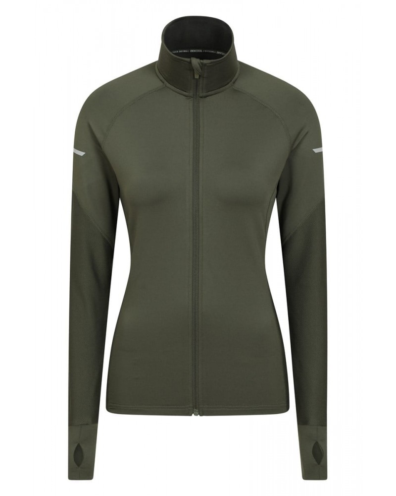 Kilo Womens Full Zip Midlayer Khaki $13.86 Active