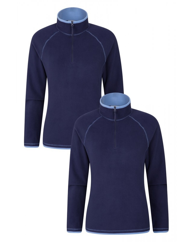 Montana Womens Half-Zip Fleece Multipack Navy $18.14 Fleece