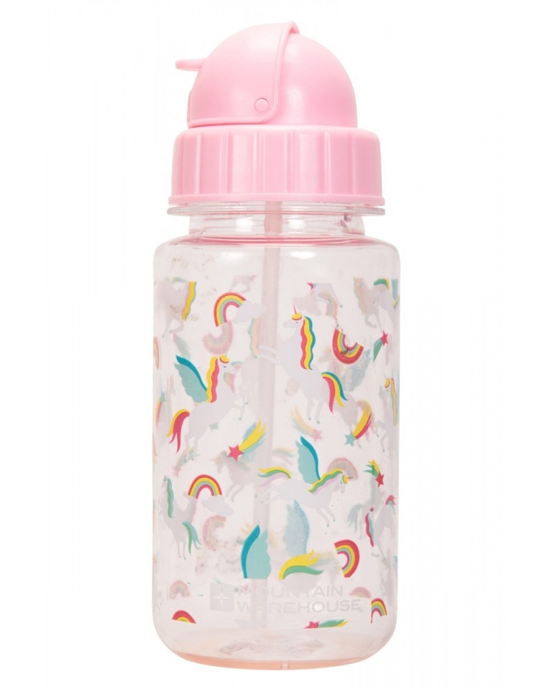 BPA Free Printed Flip Lid Kids Bottle - 12 oz Pink $10.07 Accessories