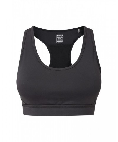 Mesh Motion Womens Sports Bra Jet Black $16.80 Active