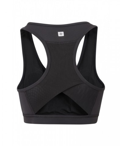 Mesh Motion Womens Sports Bra Jet Black $16.80 Active