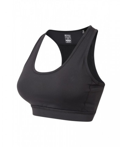 Mesh Motion Womens Sports Bra Jet Black $16.80 Active