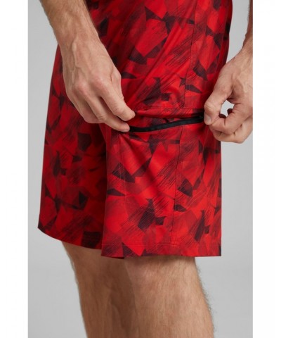 Printed Mens Swim Shorts Red $18.00 Pants