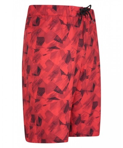 Printed Mens Swim Shorts Red $18.00 Pants