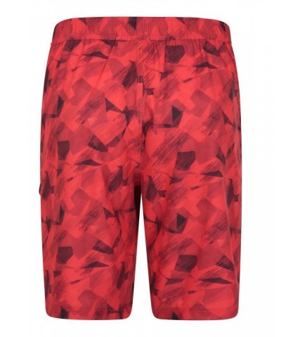 Printed Mens Swim Shorts Red $18.00 Pants