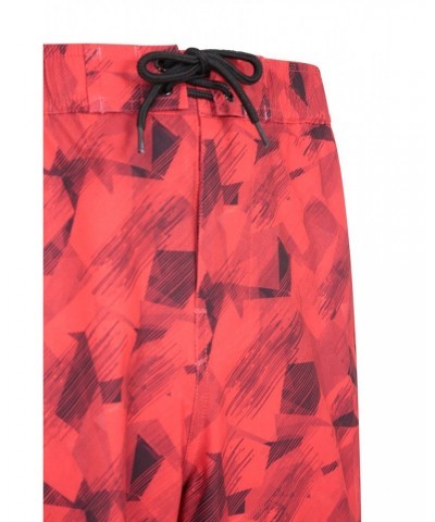 Printed Mens Swim Shorts Red $18.00 Pants