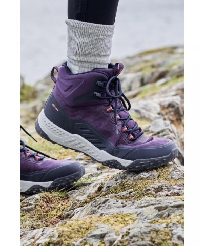 Magnify Womens Waterproof Hiking Boots Purple $34.79 Footwear