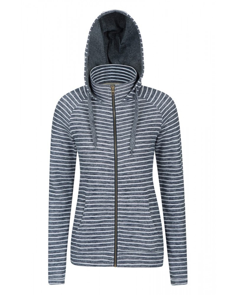 Woolamai Womens Full-Zip Hoodie Blue $27.55 Tops