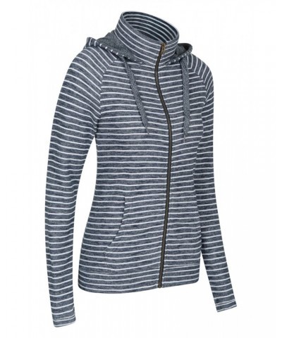 Woolamai Womens Full-Zip Hoodie Blue $27.55 Tops