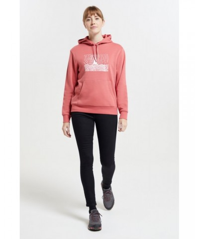 Sail Boat Womens Hoodie Coral $23.99 Tops