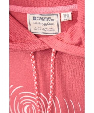 Sail Boat Womens Hoodie Coral $23.99 Tops