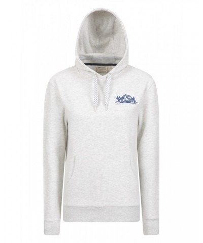 Mountain Badge Womens Hoodie Cream $19.60 Tops