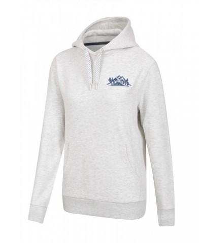 Mountain Badge Womens Hoodie Cream $19.60 Tops