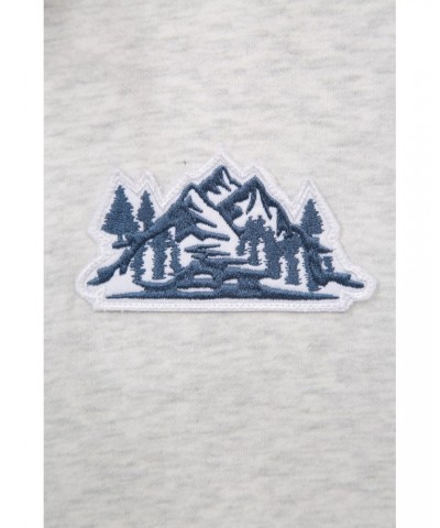 Mountain Badge Womens Hoodie Cream $19.60 Tops