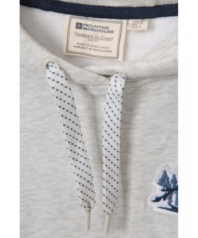 Mountain Badge Womens Hoodie Cream $19.60 Tops