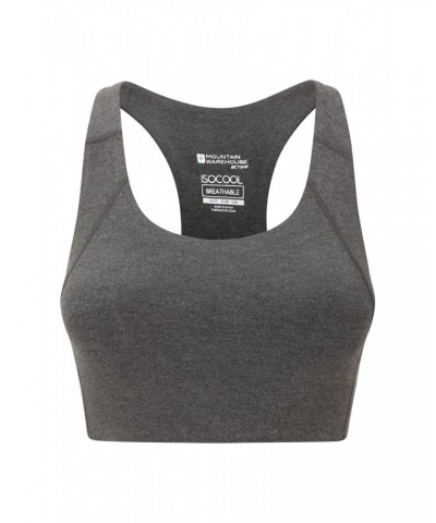 Bamboo Light-Support Womens Sports Bra Charcoal $15.94 Active