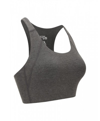 Bamboo Light-Support Womens Sports Bra Charcoal $15.94 Active