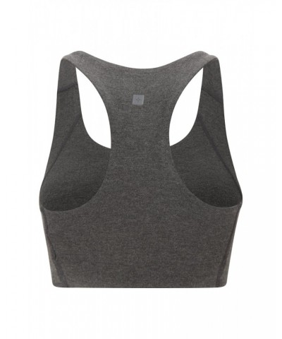 Bamboo Light-Support Womens Sports Bra Charcoal $15.94 Active