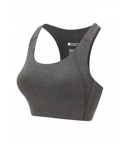 Bamboo Light-Support Womens Sports Bra Charcoal $15.94 Active